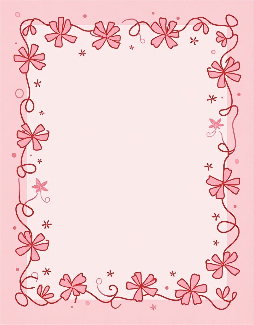 Pink Blossom Swirl Border Rug