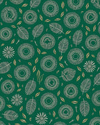 Emerald Green Feather Nests Floral Rug