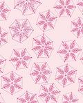 Pink Snowflake Medallion Scatter Rug
