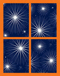 Deep Blue Starburst Radiance Rug