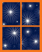 Deep Blue Starburst Radiance Rug