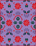 Retro Floral Mandala Lavender Rug