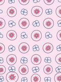 Pink Cherry Blossom Folk Art Rug