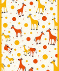 Whimsical Orange Yellow Giraffe Polka Dot Rug