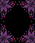 Whimsical Pink Leaf Crimson Dot Sprig Rug