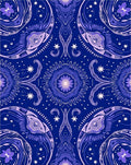 Midnight Blue Celestial Mandalas Rug
