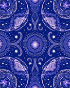Midnight Blue Celestial Mandalas Rug