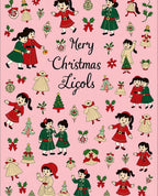 Cute Christmas Girls Red Green Collection Rug