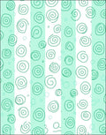 Green Spiral Stripe Collage Rug