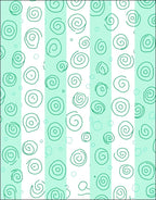 Green Spiral Stripe Collage Rug