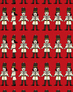 Crimson Nutcracker Soldier Repeat Rug