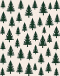 Dark Green Pine Forest Repeating Arrangement Rug