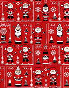 Charming Red Santa Claus Christmas Repeat Rug