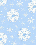 Winter Sky Snowflake Pattern Rug