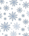 Light Blue Snowflake Scatter Rug