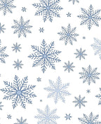 Light Blue Snowflake Scatter Rug
