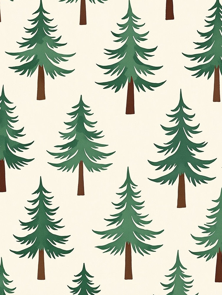 Evergreen Forest Tree Pattern Rug
