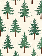 Evergreen Forest Tree Pattern Rug