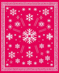 Pink Snowflake Winter Wonderland Scatters Rug