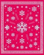 Pink Snowflake Winter Wonderland Scatters Rug