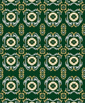 Art Nouveau Emerald Crest Floral Rug