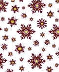 Crimson Yellow Snowflake Cascade Rug