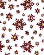 Crimson Yellow Snowflake Cascade Rug