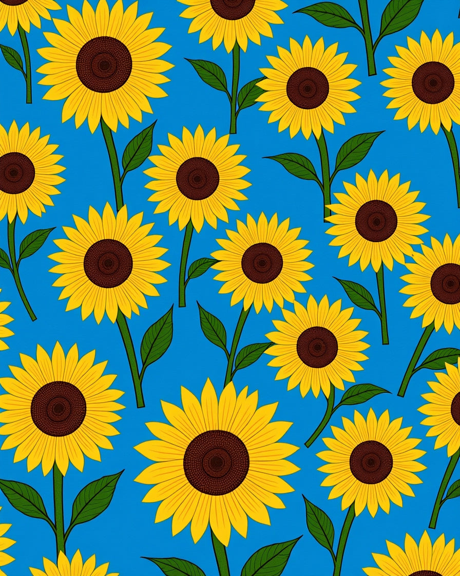 Bright Yellow Sunflower Garden Rug