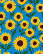 Bright Yellow Sunflower Garden Rug