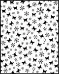Whimsical Black Fox Snowflakes Heart Rug