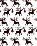 Dark Stag Forest Woodland Repeat Rug