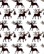 Dark Stag Forest Woodland Repeat Rug