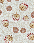Golden Crimson Seed Pod Scrolls Rug