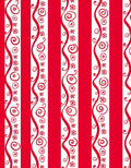 Crimson Red White Whimsical Stripes Rug