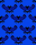 Gothic Blue Bat Repeat Rug