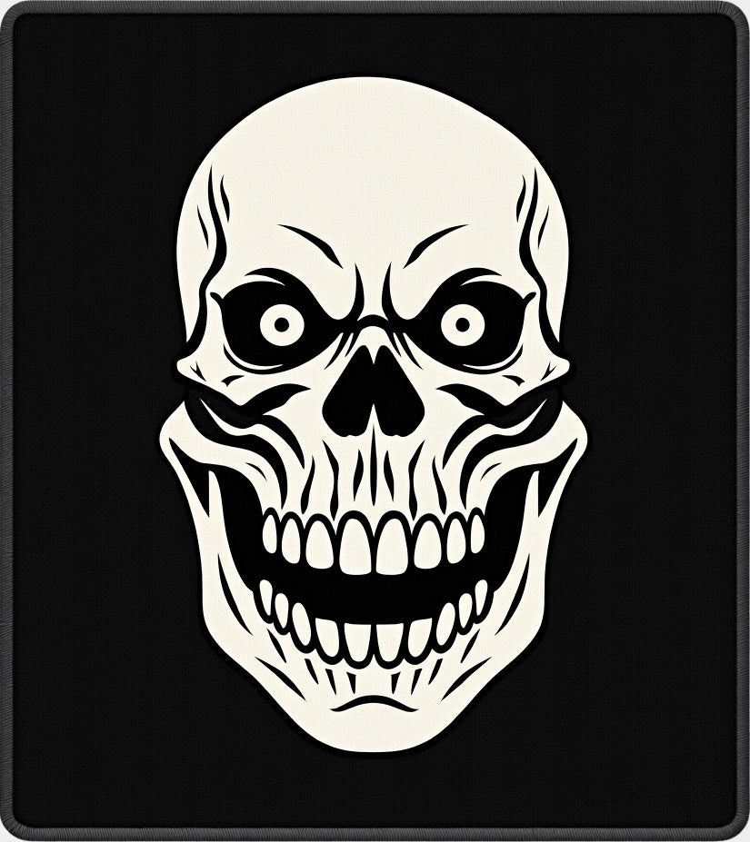 Black and White Scary Skull Rug
