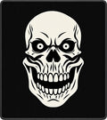 Black and White Scary Skull Rug