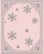 Winter Wonderland Snowflake Pink Rug