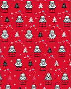 Festive Santa Claus Christmas Trees Rug