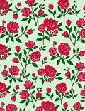 Crimson Rose Garden Vines Rug