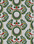 Gilded Holly Berry Wreath Border Rug