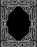 Ornate White Geometric Floral Frame Rug