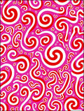 Pink Red Swirl Abstract Organic Rug