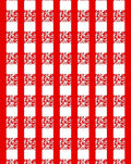 Bold Red Gingham Checkerboard Infill Rug