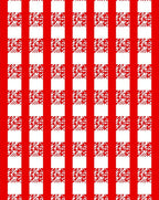 Bold Red Gingham Checkerboard Infill Rug