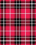 Bold Red Black White Plaid Rug