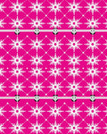 Vibrant Fuchsia Snowflake Grid Rug