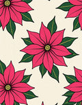 Radiant Pink Poinsettia Garden Rug