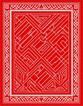 Labyrinth Red Interlocking Geometric Rug