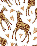 Whimsical Giraffe Safari Grass Rug